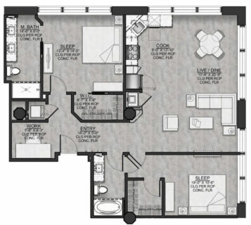 2 Bed / 2 Bath / 1,358 sq ft / Availability: Not Available